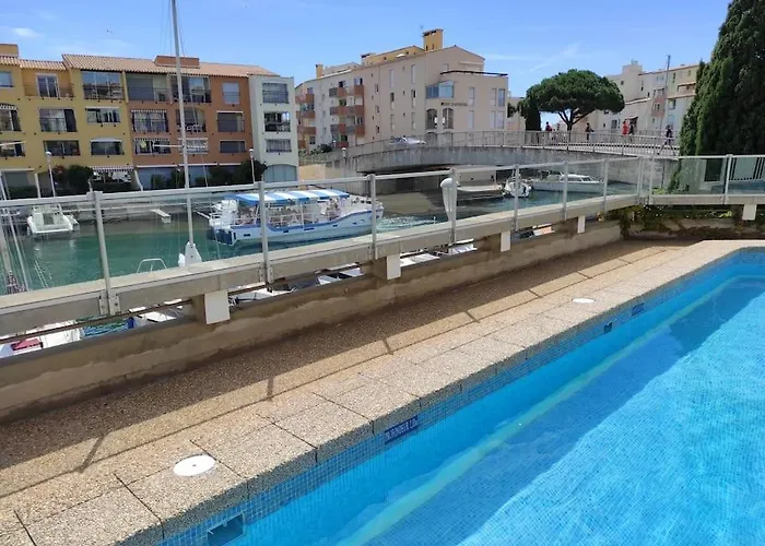 アパート Confortable Grande Terrasse Piscine Parking Clim アグド